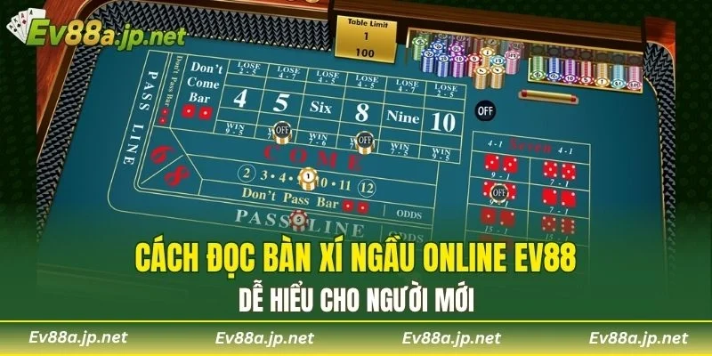 Cách đọc bàn Xí Ngầu Online EV88 dễ hiểu cho người mới