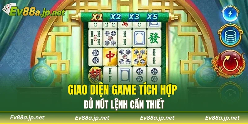 Giao diện game tích hợp đủ nút lệnh cần thiết