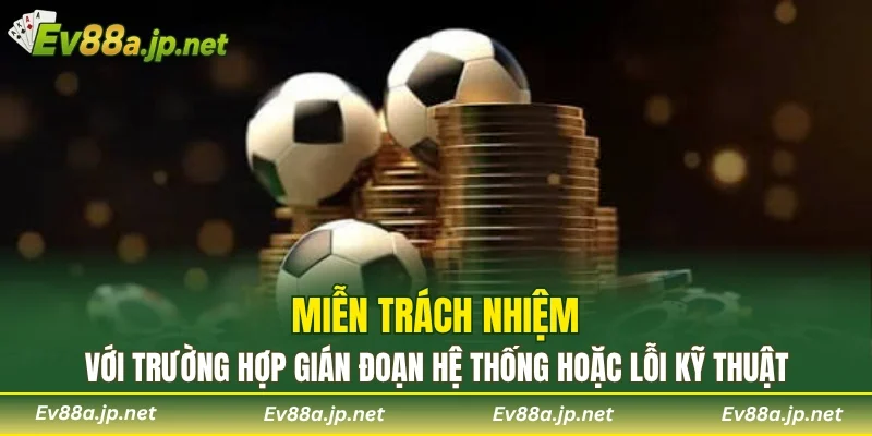 Miễn trách nhiệm với trường hợp gián đoạn hệ thống hoặc lỗi kỹ thuật